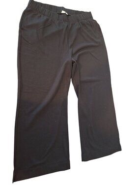 Gap XXL Wide Leg Black Pants Elastic Waist Quiet Luxury Minimalist Athleisure